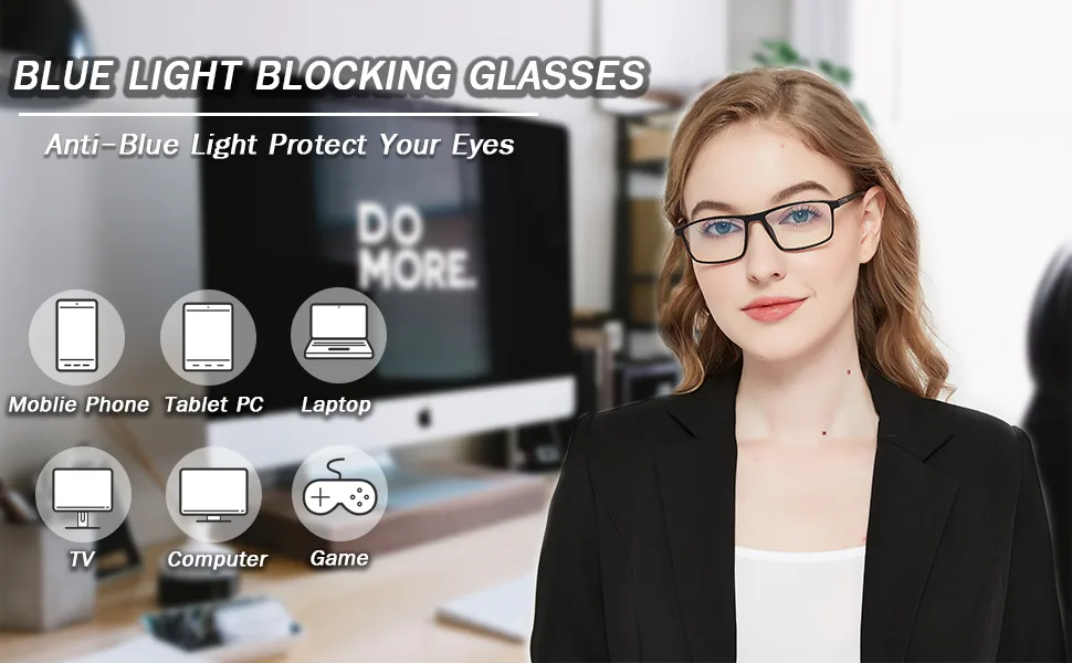 Eyeurl 2 Pack reading glasses for women men blue light blocking glasses-computer reader light frame with spring hinge anti-blue reading glasses Rectangular reading help glasses with spring hinges black brown 1.5 x - EYEURL 2er-Pack Lesebrillen