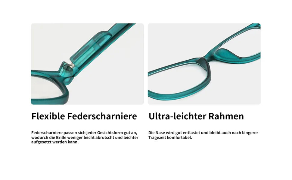 Efe reading glasses men women 4-pack anti-blue computer glasses with spring hinges designer style high-quality rectangular ultra-light comfortable for anti-fatigue reading aid multicolored 1.0 x - kuhou