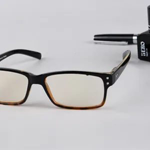 Eyekepper UV Protection Anti Glare/Blue Ray Scratch Resistant Lens Amber Tinted Computer Glasses +0.50 Black/Blue Arm - blaulichtfilter brille