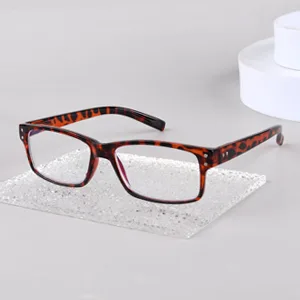 Eyekepper UV Protection Anti Glare/Blue Ray Scratch Resistant Lens Amber Tinted Computer Glasses +0.50 Black/Blue Arm - laptop brille