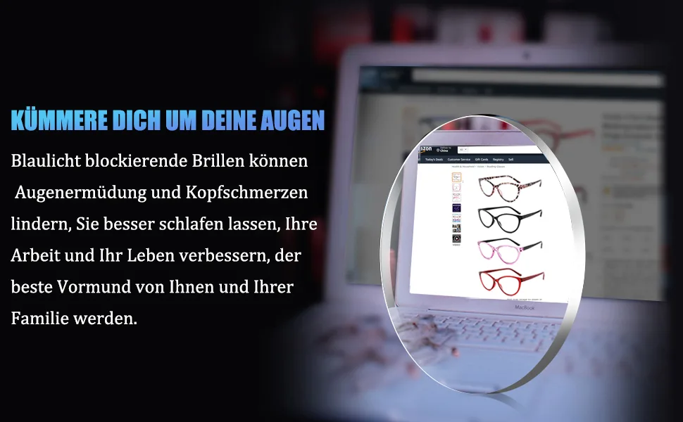 Yuluki 4er-Pack Reading glasses Blue light filter reading aid for women designer style cat eye frame glasses spring hinge 4 pack 2.75 x - Genießen Sie digitale Bildschirme auf Computer,PCs,Laptops,Videospielen,Telefonen oder Fernsehern
