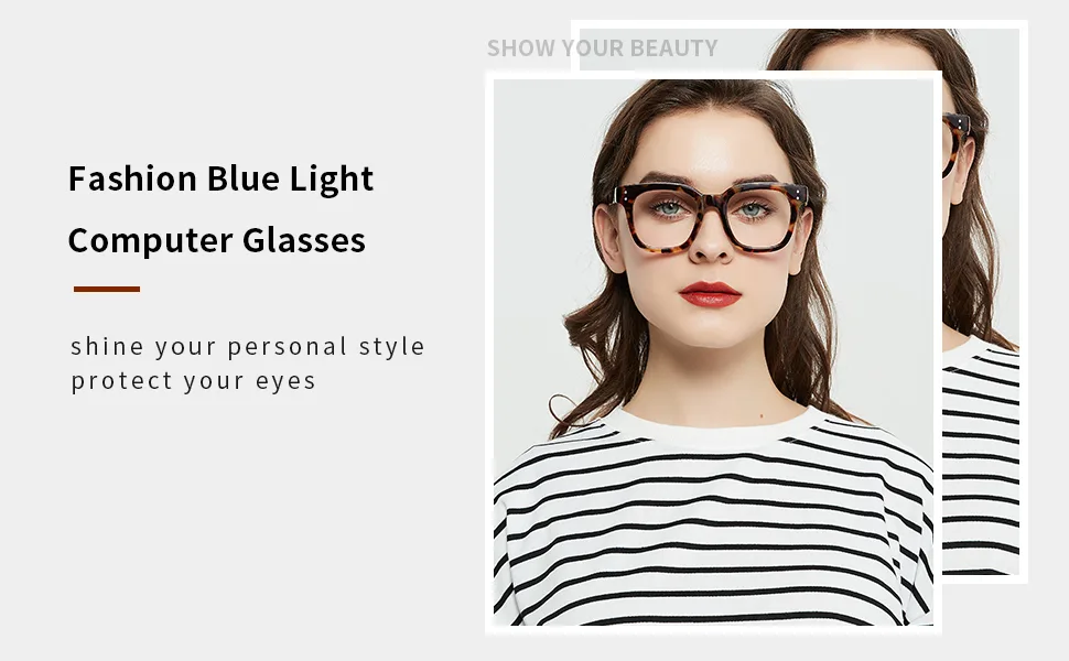 Madison Avenue Blue light filter glasses women oversized computer glasses to play metal hinge blueprinted glasses without container black - Computerbrille
