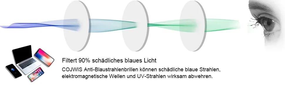COJWIS 4 Pack Progressive Multifocal Reading Classes Men Men Blue Light Filter Glasses Party glasses Computer glasses Reading Help Blue Light Blass 4 Color 2.5 X - Blockiert schädliches blaues Licht, schützt Ihre Brille und verbessert den Schlaf