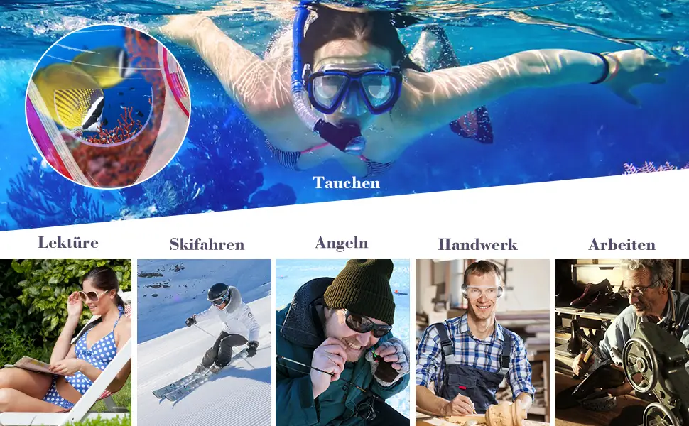 Oushiun stickable bifocal objective reading glasses magnifying glasses removable for safety and sunglasses OS8801 black housing 3set 3.0 x - sonnenbrille dioptrien