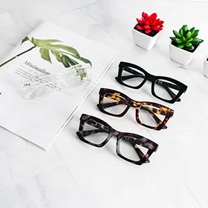 MMOWW 3 pieces of oversized reading glasses for women blue light blocking computer glasses square frame readers supported eyes black + tortoisel + gray-blue tortoise 2.5 x - Lesebrille 1,5+