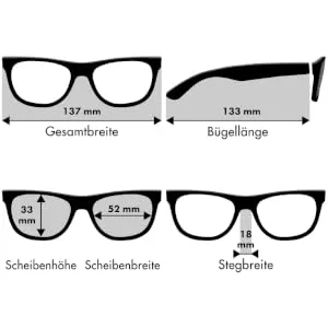 Filtral Square Reading Glasses/Modern Reading Aid with Flexible Spring Temples for Men and Women +1.50 Diopter Black - brillenmaße oslo
