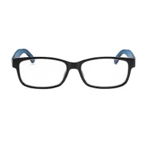 Filtral Square Reading Glasses/Modern Reading Aid with Flexible Spring Temples for Men and Women +1.50 Diopter Black - filtral lesebrille oslo front