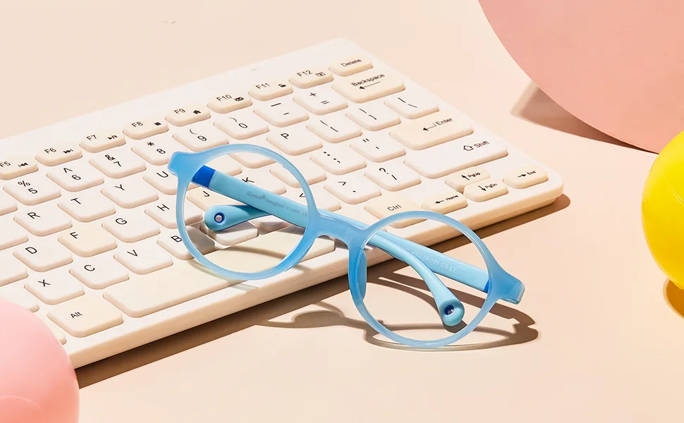 Cyxus Kids Blue Light Filter Glasses Non-Prescription Ultem Super Soft Lightweight Computer Gaming PC Glasses Boy Girl 01blue - blaulicht brille kinder