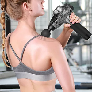 TOLOCO Massage Gun, Upgrade Percussion Muscle Massage Gun for Athletes, Handheld Deep Tissue Massager Gun, Carbon Carbon Black - massage gun