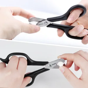 AUVON Scissors-Shaped Pill Cutter, Sharp Blade Pill Splitter for Accurately Dividing Various Size of Vitamins, Tablets and Medications in Half Black - product information 5