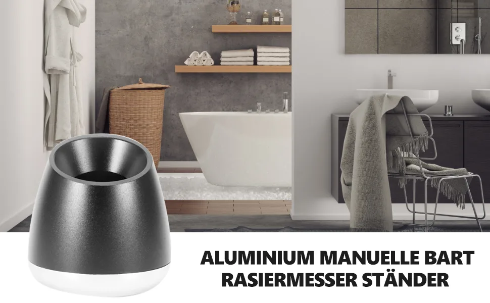Cikonielf Aluminum Men Manual Beard Shavers Stand Solid Structure Safety Razor Holder Base Accessory - Aluminium Herren Handbuch