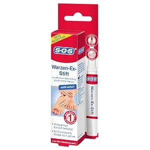 SOS Warken-Ex Abbey to remove ordinary warts immediately acting wart pen wart remedies with simple and precise pen plaice effective from the 1st application 2x3 ml solution 3 ml (2 Pack) - SOS Warzen-Ex-Stift
