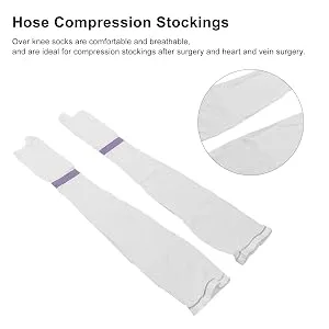 Compression stockings thigh -high compression socks white hose compression stockings prevent leg edema from breathable compression stockings for varicose veins swelling edema (XL) - product information 6