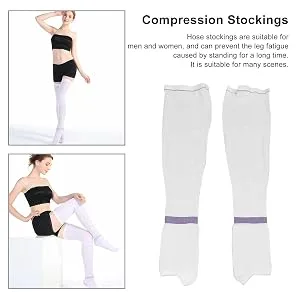 Compression stockings thigh -high compression socks white hose compression stockings prevent leg edema from breathable compression stockings for varicose veins swelling edema (XL) - product information 7