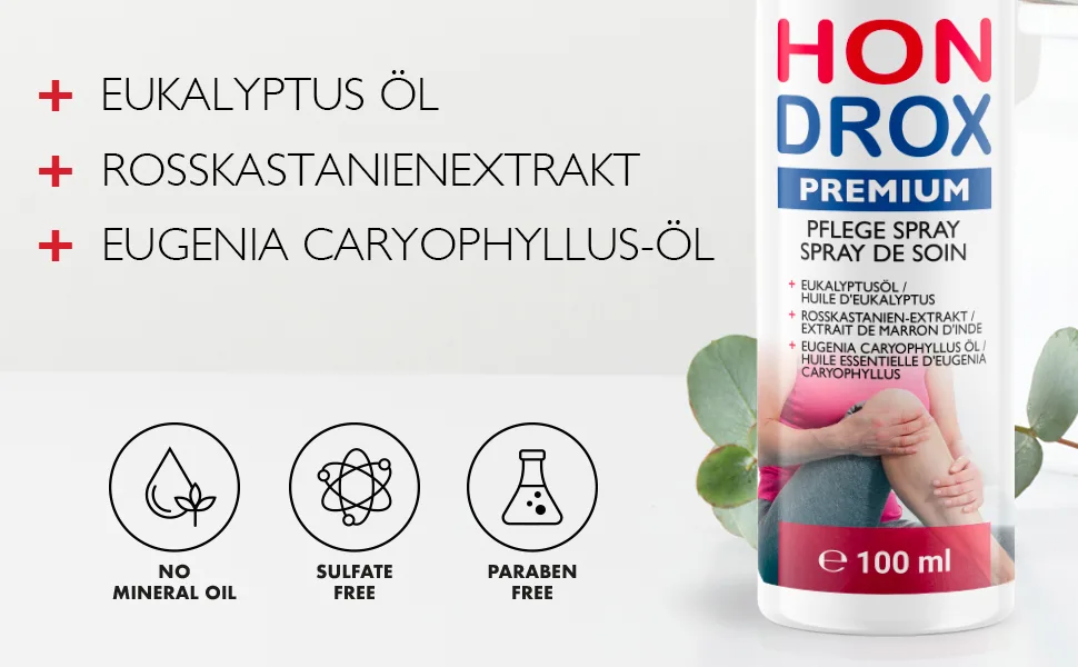 HONDROX Premium Spray | Joint spray for external use only | Premium spray for joints | High-quality ingredients | 100 ml -1x - product information 2