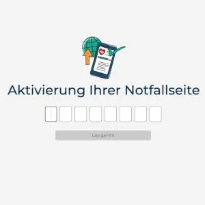 2 In 1 original emergency card emergency pass & digital emergency side for people with or without previous illnesses!Health data & emergency contact.Developed with emergency doctors!Apo.com - Aktivierung