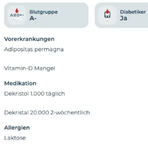 2 In 1 original emergency card emergency pass & digital emergency side for people with or without previous illnesses!Health data & emergency contact.Developed with emergency doctors!Apo.com - notfallseite erika mustermann