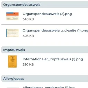 2 In 1 original emergency card emergency pass & digital emergency side for people with or without previous illnesses!Health data & emergency contact.Developed with emergency doctors!Apo.com - notfallseite erika mustermann