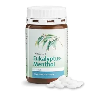 Sanct Bernhard Eucalyptus-Menthol Pastilles with pure eucalyptus oil and menthol content 200 pieces - Sanct Bernhard Eukalyptus-Menthol-Pastillen