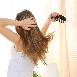 Wood massage comb sandalwood head scalp comb no static comb with wide teeth for head scalp scalp scalp. - Sphärisches Design