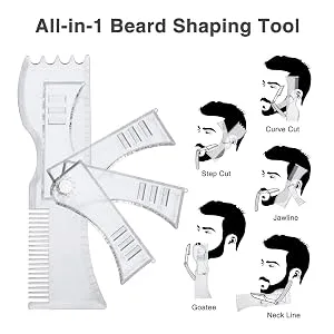 Tytlyworth beard transparent bar directional tool non -slip rubber |-Styling tools and devices of white chul - Erstellen Sie eine saubere Rasur