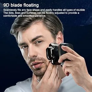 Substitute cup heads for men replacement cup heads for men-body hairierer Extreme Speed 9-head double ring universal attachment |Double ring universal electrorasier replacement Vesone silver - Erweiterte Leistung
