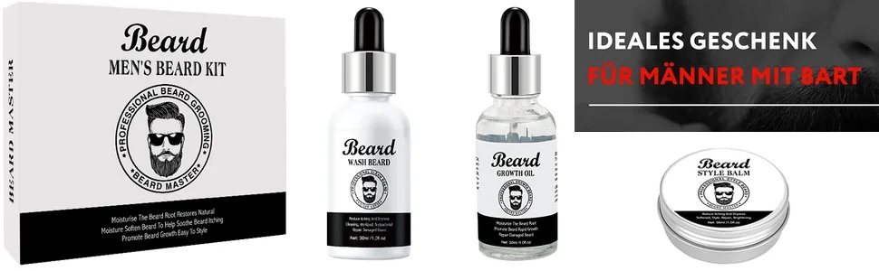 Bart Set |Beard Kit |Bart care set |Styling cleaning kit |Styling cleaning kit |Bart Balsam Bart l Bartshampoo |Gift for men |3-part - product information 2