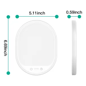 Light Therapy Lamp, UV-Free 10000 Lux Therapy Light, Touch Control with 3 Adjustable Brightness Levels and 4 Timer Function, Large Light Surface 90° Rotatable Stand, Compact Size for Home/Office Use - light therapy lamp