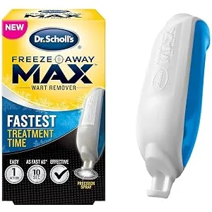 Dr. Scholl's Freeze Away MAX Wart Remover 10 Applications, Safe to use on Children 4+, Our Fastest Treatment Time - product information 1