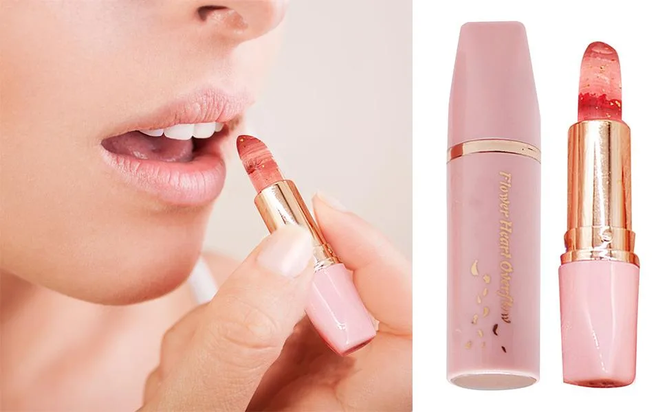 Lipstick set magical temperature color change lip gloss long -lasting clear nutritious dulele waterproof durable lip balm care lipstick cosmetics make up 03 - Gelee-Lippenstift