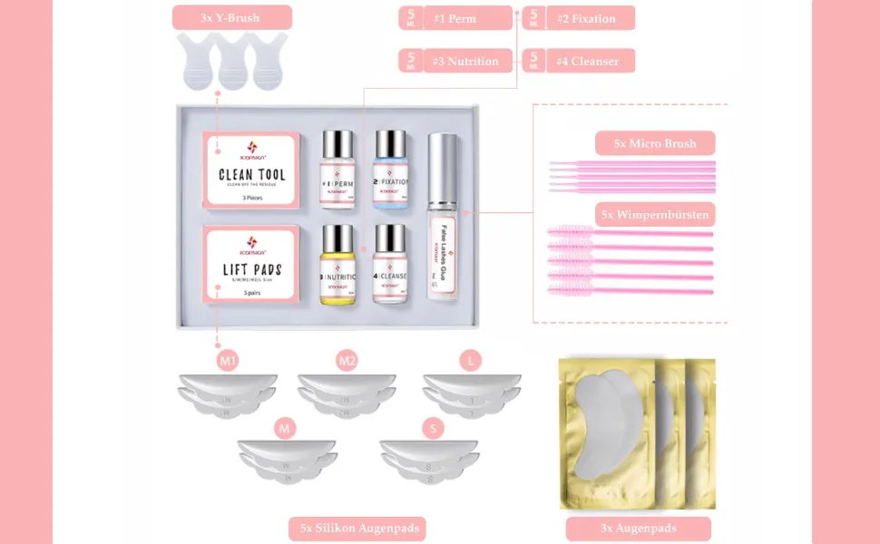 P-Beauty Cosmetic Accessories |Eyelash lifting set for beautiful eyelash shaft eyelash lamination lash lift kit |Upgrade version |Eyelash lifting upgrade set - product information 3