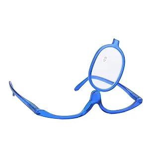 Magnifying Makeup Glasses Magnifying Eye Makeup Glasses Single Lens Rotating Glasses Women Makeup Essential Tool(Black 350) - Schminkbrille