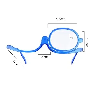 Magnifying Makeup Glasses Magnifying Eye Makeup Glasses Single Lens Rotating Glasses Women Makeup Essential Tool(Black 350) - Schminkbrille