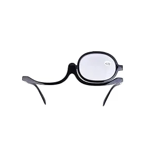 Magnifying Makeup Glasses Magnifying Eye Makeup Glasses Single Lens Rotating Glasses Women Makeup Essential Tool(Black 350) - Schminkbrille