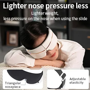 Eye massage device with warm compression and vibration massage supports Bluetooth connectivity play your favorite music relieve your eyes fatigue promote sleep (white) - product information 6