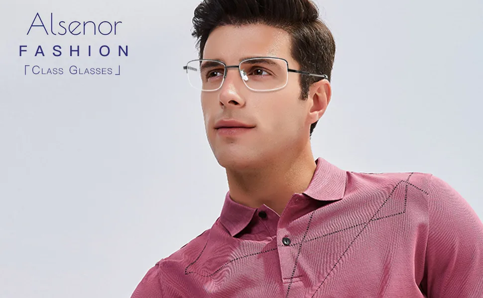 Alsenor Progressive Multifocus Computer Reading Glasses Blue Light Blocking Reader Glasses Frame for Men and Women (Silver, 2.5) Silver 2.5 x - product information 2