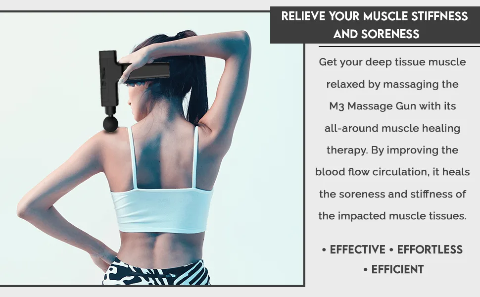 Massage Gun, Handheld Electric Body Muscle Massager Deep Tissue, , High Intensity Vibration Percussion Massage Device with 10 Changeable Heads & 20 Speed - massage gun deep tissue