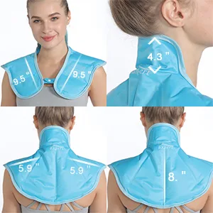 Relief Expert Neck Ice Pack Wrap, Ice Pack for Neck and Shoulder Injuries Reusable Neck Cold Pack for Shoulders and Upper Back Pain Relief Blue - neck ice pack