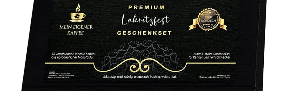 C&T Lakritz gift set |10x delicious varieties from North German Edel-Manufaktur |The gift for licorice lovers in a present gift box - Lakritz Geschenkset