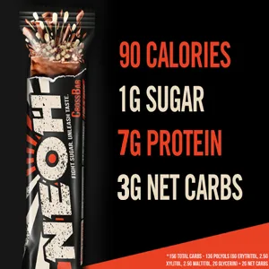 NEOH Low Carb Protein & Candy Bar - Raspberry - 2 Packs of 12 - Low Calorie, Low Sugar, Vegetarian, Gluten-Free, Non-GMO Sport Nutrition Bars Raspberry  24 Pack - low carb snacks