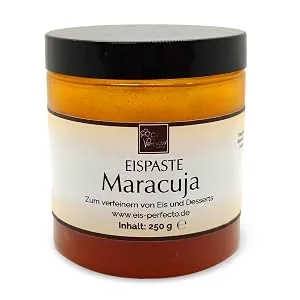 Maracuja-Eispassen for fruity aromatic ice cream also to refine delicious ice cream desserts drinks chocolates cakes and much more content 250 g - Maracuja-Eispaste
