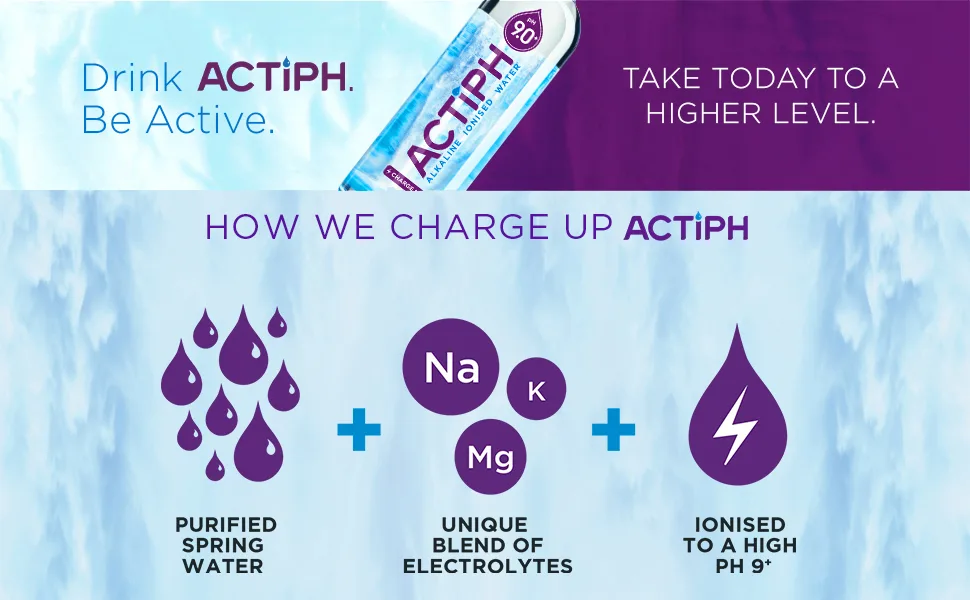 Alkalic ionized spring water pH 9+ (24 x 600 ml) cleaned with electrolytes clean and smooth actiphasse 600 ml (24 Pack) - Basisches Wasser, Aktiph-Wasser.