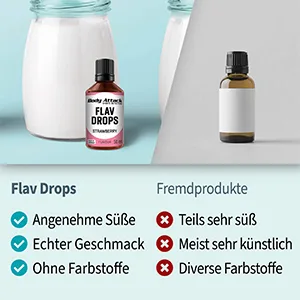 Body Attack Flavdrops sugar-free flavor drops Vegan without aspartame Blueberry 3-pack 3x 50 ml - Flav Drops