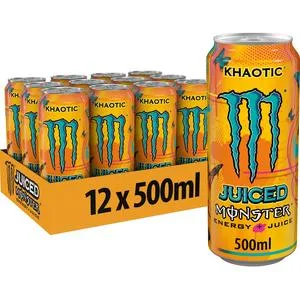 Monster Energy Juiced Khaotic - caffeinated energy drink with a tropical citrus taste - in practical disposable doses (12 x 500 ml) - product information 2