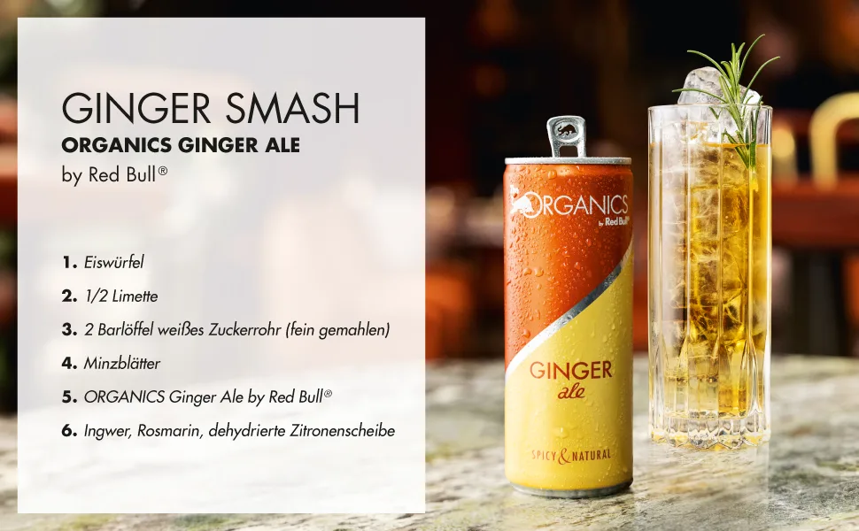 Red Bull Organics by Red Bull Ginger Ale 24 x 250 ml cans of organic drinks 24-pack WITHOUT DEPOSIT - Ginger Ale A+ 3