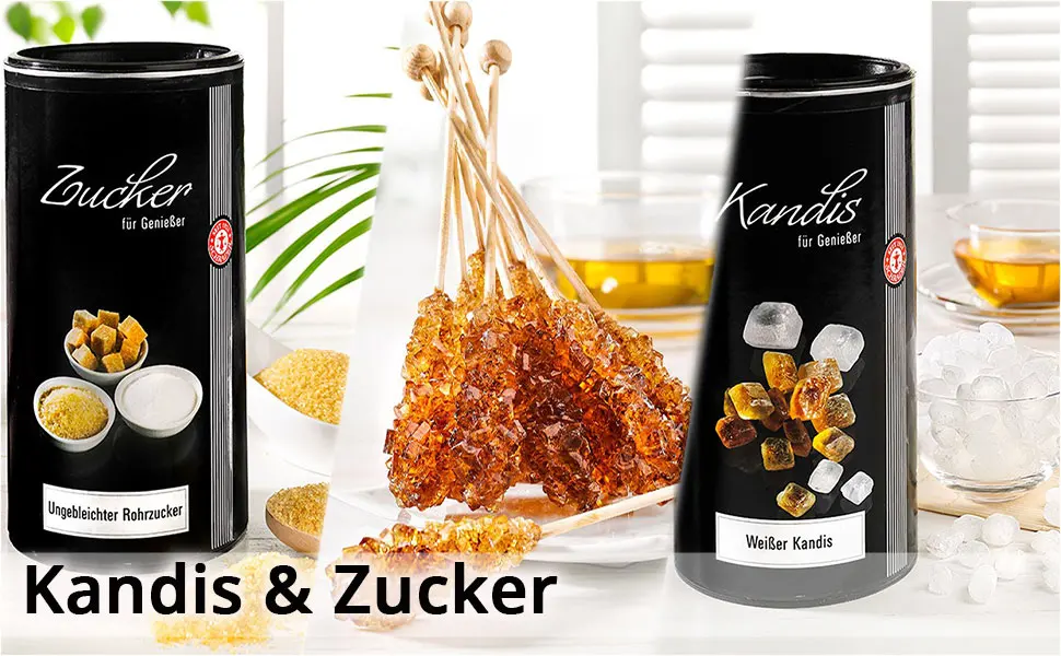 Schrader | Brown rock candy | Rock candy | with a fine caramel flavor | 1 000g - kandis und zucker