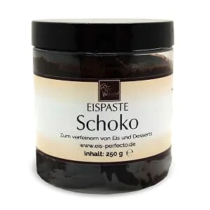 Chocolate ice cap to refine delicious ice cream desserts drinks chocolates cakes and much more.Easy and quick application.Content 250 g - Schoko Eispaste