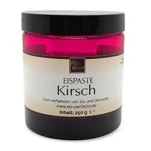 Kirsch-Eispassen for fruity aromatic ice cream also to refine delicious ice cream desserts drinks chocolates cakes and much more content 250 g - Kirsch Eispaste
