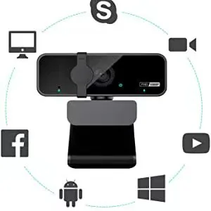 Oittira webcam for PC Full HD 1080p web camera with microphone 105 wide angle of webcam for streaming and video recording compatible with PC/laptop skype/studio/zoom/FaceTime black - kamera for pc