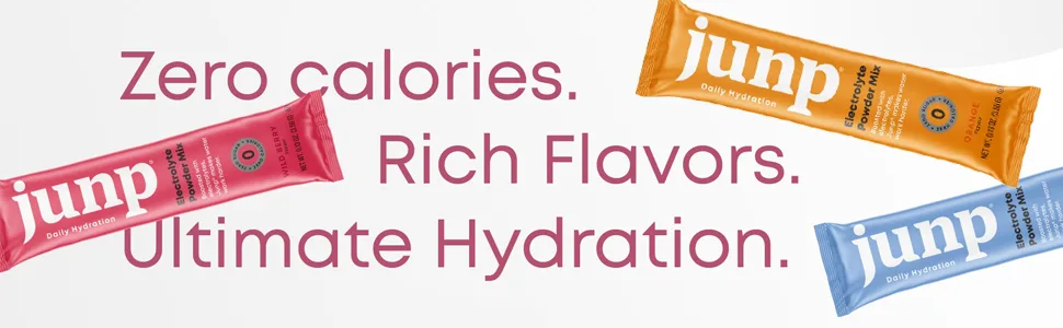 JUNP Hydration Electrolyte Powder, Electrolytes Drink Mix Supplement, Zero Calories Sugar and Carbs, Kosher, Wild Berry Flavor, 90 Servings - Image 2